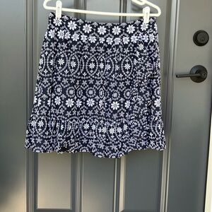 NWT Kate Spade Blue and White Skater Mini Skirt